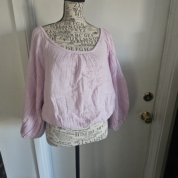 Free People Light Pink Blouse - Picture 1 of 4